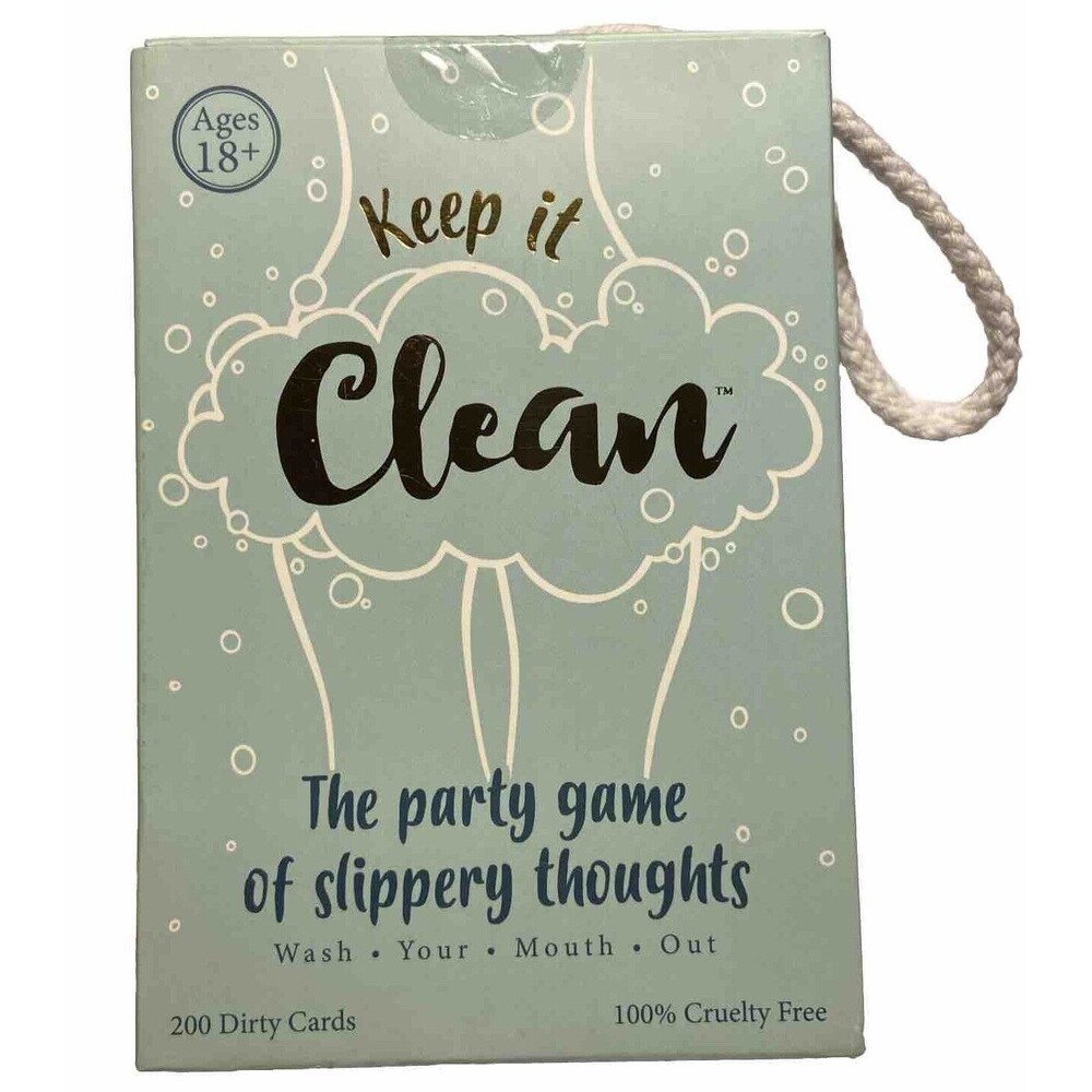 NEW Keep It Clean The Party Game Of Slippery Thoughts 200 Cards  Ages 18+ Adult